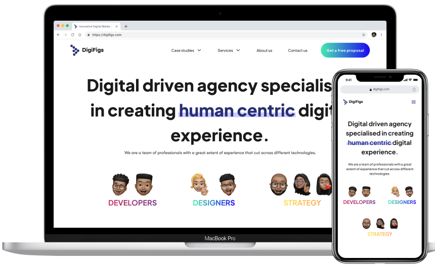 mockup of a Digital Marketing Agency Website